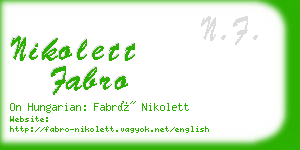 nikolett fabro business card